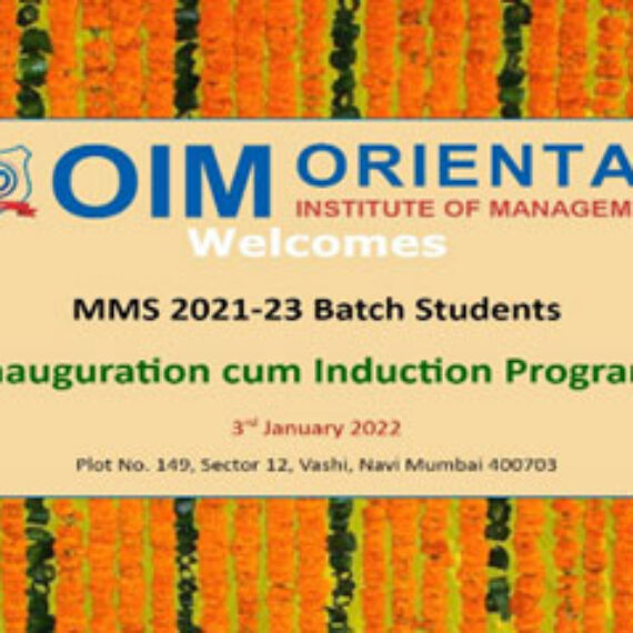 Inauguration cum Induction Program – MMS Batch 2021-23